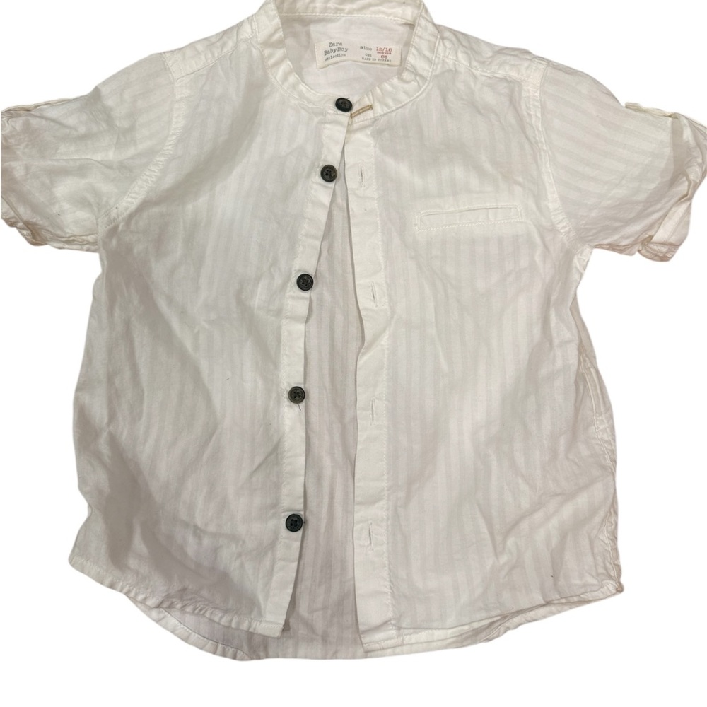 Zara Kids White Button Down Shirt